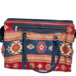 Kilim Art Womens Large Tote Travel Shoulder Bag Embroidered Turkish Art